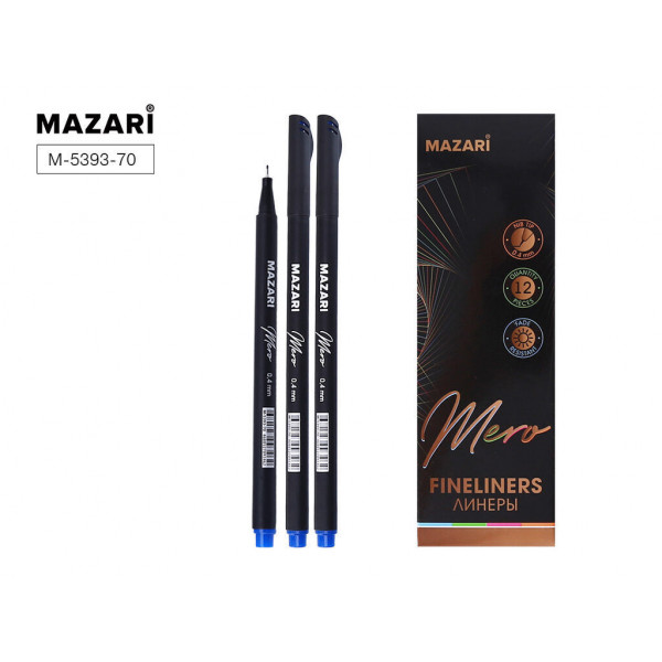 Ручка капиллярная (линер) MAZARI М-5393-70 MERO синяя