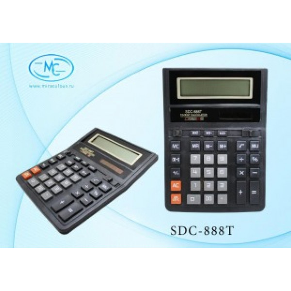 Калькулятор 12-разрядный BASIR SDC-888Т 708883 (аналог SDC-888)