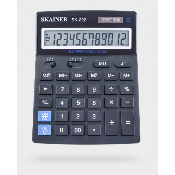 Калькулятор SKAINER SK-222 12 разряд, 2питан