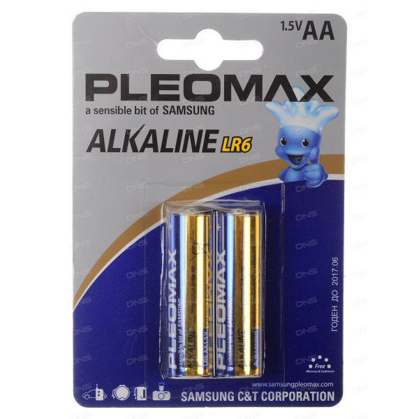 Батарейки LR6 SAMSUNG PLEOMAX BL2 alkaline 341060/334106