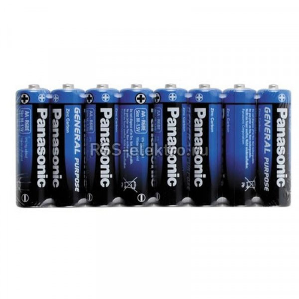 Батарейки R6 PANASONIC SR8 7+1 028642/028604
