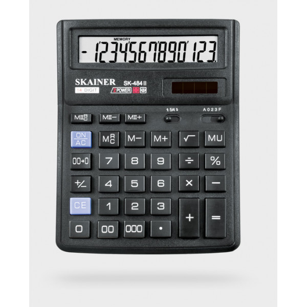 Калькулятор SKAINER SK-484II 14 разряд, 2 питание