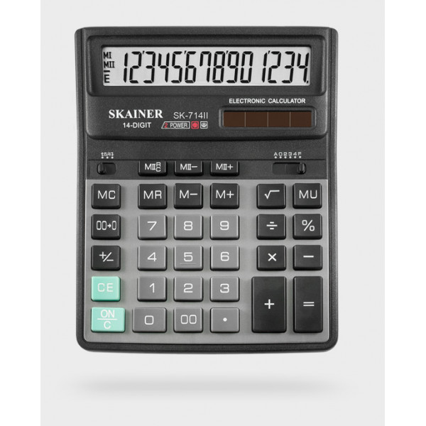 Калькулятор SKAINER SK-714II 14 разряд, 2 питание