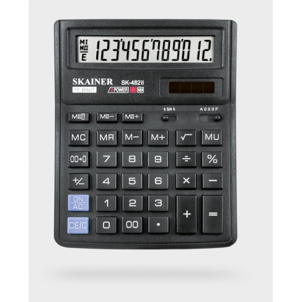 Калькулятор SKAINER SK-482II 12 разряд, 2 питание