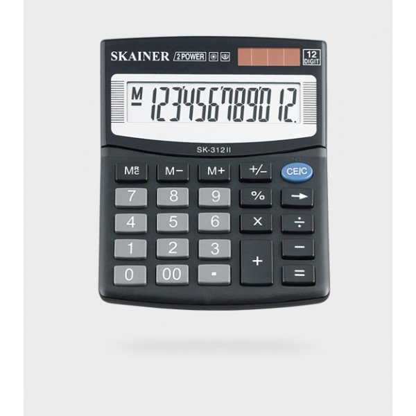 Калькулятор SKAINER SK-312II 12 разряд, 2 питание