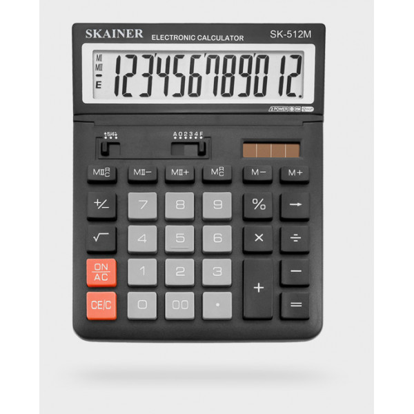Калькулятор SKAINER SK-512M 12 разряд, 2 питание