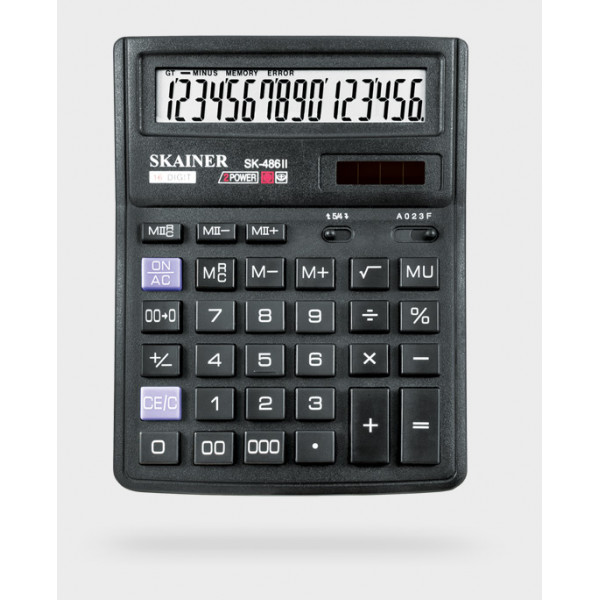 Калькулятор SKAINER SK-486II 16 разряд, 2 питание
