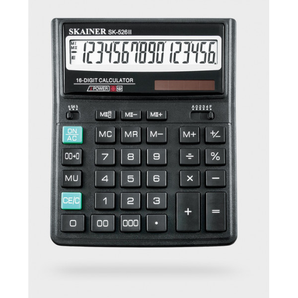 Калькулятор SKAINER SK-526II 16 разряд, 2 питание