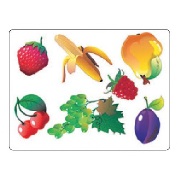 Трафарет-раскраска ТР-2 Фрукты и ягоды 12 видов