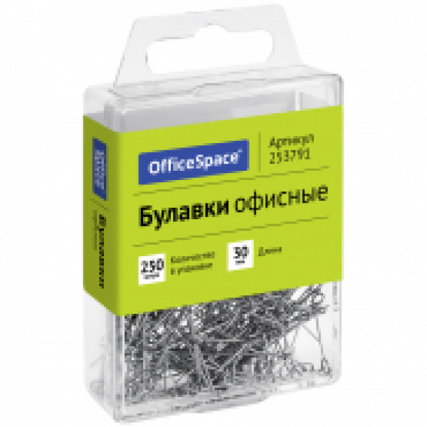Булавки офисные 28мм OfficeSpace SP28_2262 150шт.карт.кор
