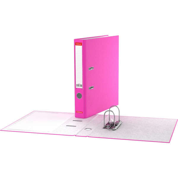 Папка-регистратор 50мм ERICH KRAUSE Neon 45403 разборная розовая