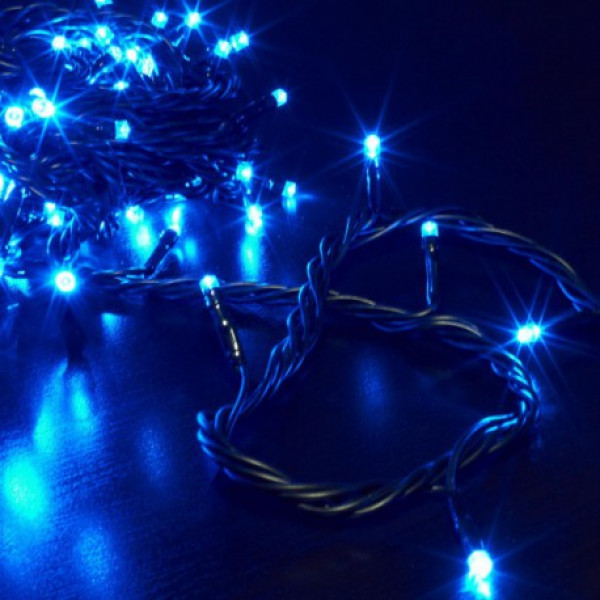 Гирлянда эл. LED LG-29 50л. 7,5м синие.лампы черн провод