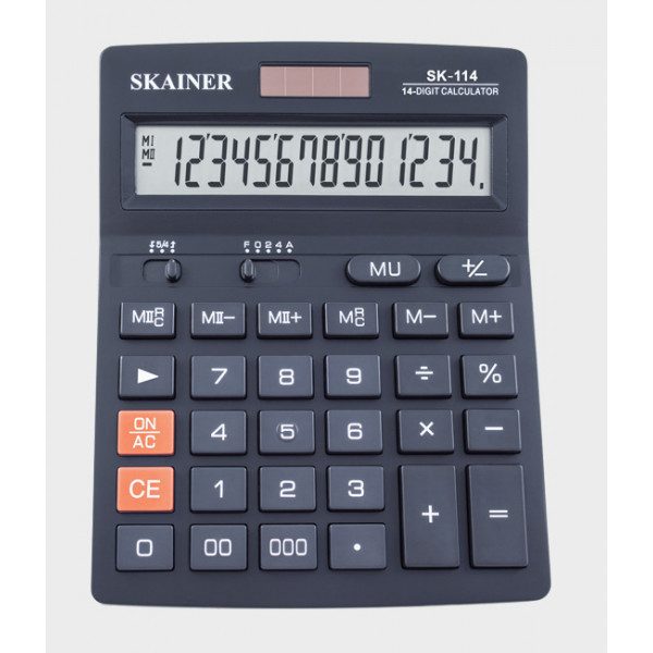 Калькулятор SKAINER SK-114 14 разряд, 2 питание