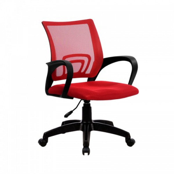Кресло офисное МЕТТА "SU-CS-9P" ткань-сетка, красное