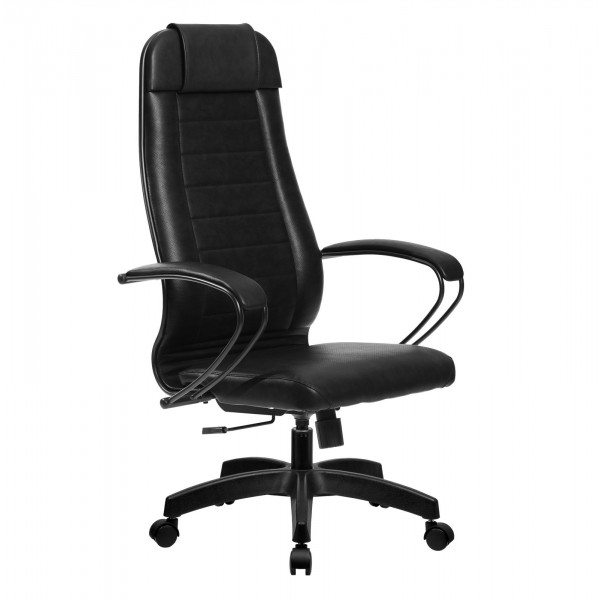 Кресло офисное МЕТТА SU-1-BP PL №28, эко-кожа, пластик, черное