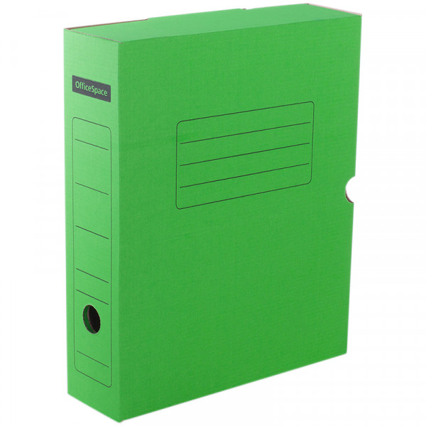 Короб архивный с клапаном 75мм OfficeSpace 225414 зеленый