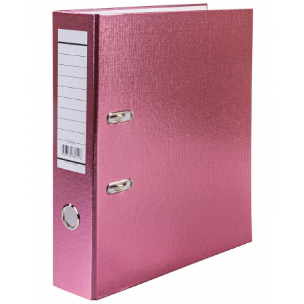 Папка-регистратор 70мм HATBER 70ПР4_03418 б/в металлик розовая