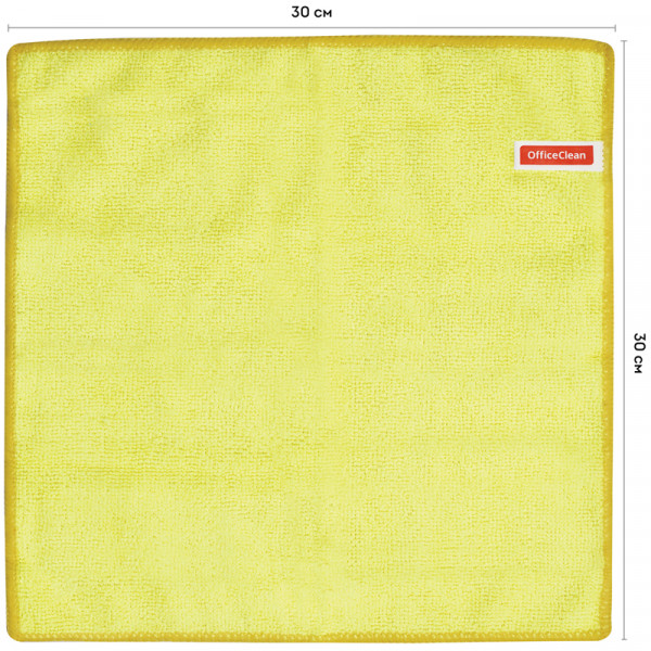 Салфетки универсальные, комплект 3 шт., 30х30 см, OfficeClean , микрофибра, ассорти (красная, голубой, желтая), 320864