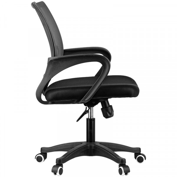 Кресло оператора OfficeSpace "SP-M96", ткань, спинка сетка черная/сиденье TW черная, механизм качания