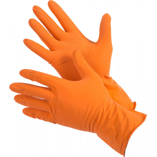 Перчатки хозяйственные латексные 400-306 оранжевые L