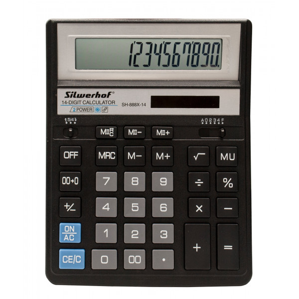 Калькулятор 14-разрядный SILWERHOF SH-888X-14 черный