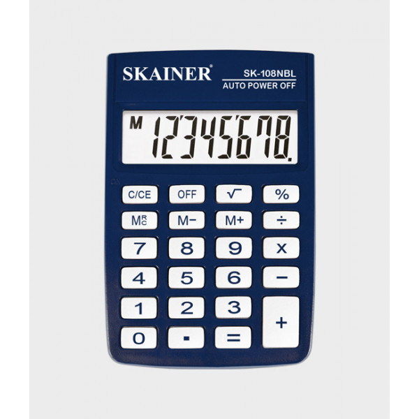 Калькулятор SKAINER SK-108NBL (синий)