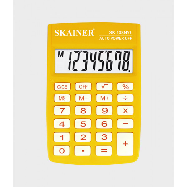 Калькулятор SKAINER SK-108NYL (желтый)